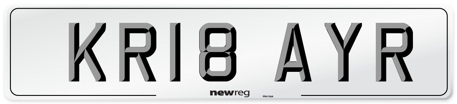 KR18 AYR Number Plate from New Reg